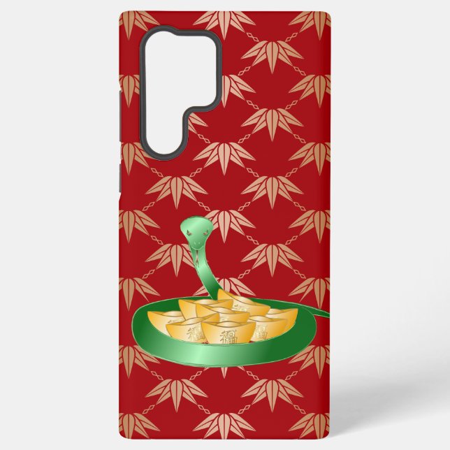 Chinesisches Neues Jahr der Schlange 2025 Glücksge Samsung Galaxy Hülle (Rückseite)