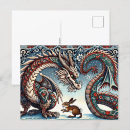Chinesisches neues Jahr des Drachen am Montag, Pos Postkarte
