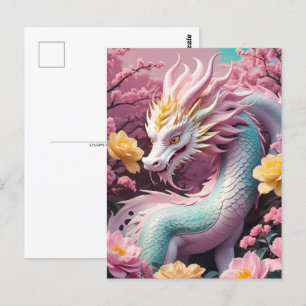 Chinesisches neues Jahr des Drachen am Montag, Pos Postkarte