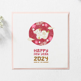 Chinesisches neues Jahr des Drachenstils im japani Feiertagskarte