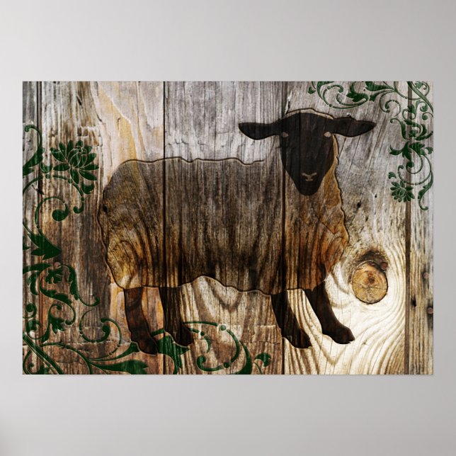 Chinesisches neues Jahr des Holzschafs 2015 Poster (Vorne)