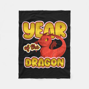 Chinesisches Neujahr 12 Tierkreiszeichen Drache Gl Fleecedecke