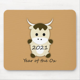 Chinesisches Neujahr 2021 Jahr des Ochsen Mousepad