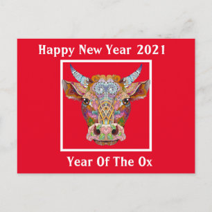 Chinesisches Neujahr 2021 Postkarte