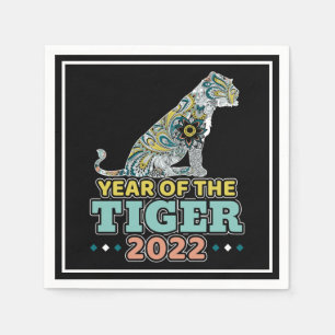 Chinesisches Neujahr 2022 - Weißer Tiger Serviette