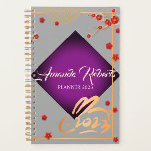 Chinesisches Neujahr 2023 Blume der Kaninchenplump Planer