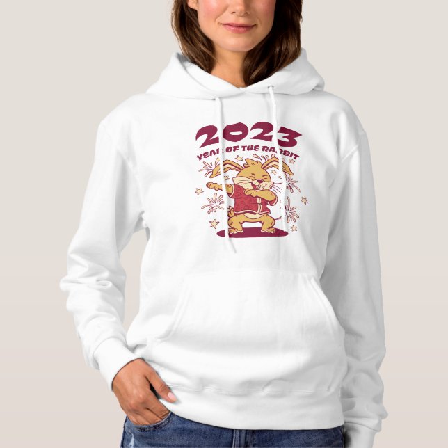 Chinesisches Neujahr 2023 - Jahr des Kaninchens Hoodie (Vorderseite)