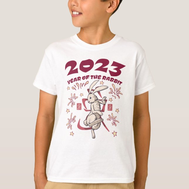 Chinesisches Neujahr 2023 - Jahr des Kaninchens T-Shirt (Vorderseite)