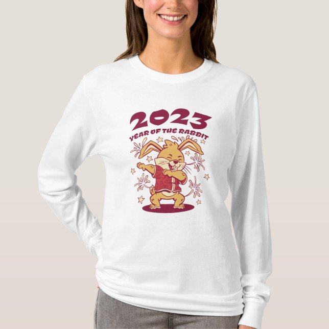 Chinesisches Neujahr 2023 - Jahr des Kaninchens T-Shirt (Vorderseite)