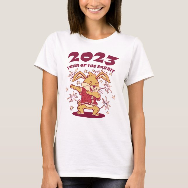 Chinesisches Neujahr 2023 - Jahr des Kaninchens T-Shirt (Vorderseite)