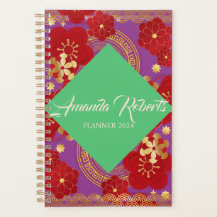 Chinesisches Neujahr 2024 Blume zum Plum-Blossom Planer