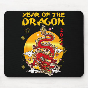 Chinesisches Neujahr 2024 Jahr des Drachen Lunar N Mousepad