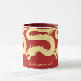 Chinesisches Neujahr 2024, Jahr des Drachenrotes Tasse
