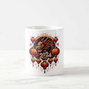 Chinesisches Neujahr 2024 Kaffeetasse