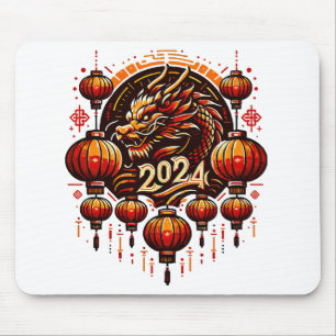 Chinesisches Neujahr 2024 Mousepad