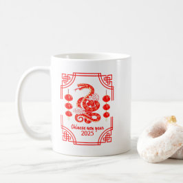 Chinesisches Neujahr 2025 Die Snake Lantern Ecken Kaffeetasse