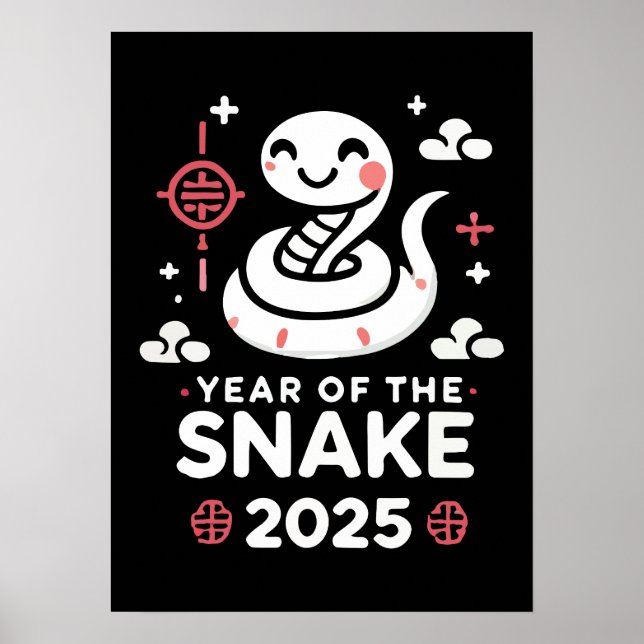 Chinesisches Neujahr 2025 Jahr des Jahres der Schl Poster (Vorne)