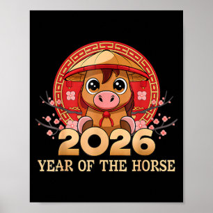 Chinesisches Neujahr 2026 Jahr des Pferdes _4  Poster