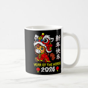 Chinesisches Neujahr 2026 Jahr des Pferdes Lunar N Kaffeetasse