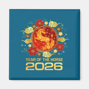 Chinesisches Neujahr 2026 Jahr des Pferdes Lunar N Magnet