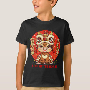 Chinesisches Neujahr 2026 Jahr des Pferdes Lustige T-Shirt