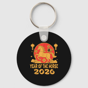Chinesisches Neujahr 2026 Jahr des Pferdes Schlüsselanhänger