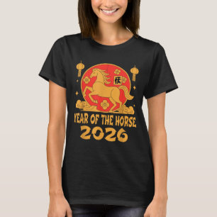 Chinesisches Neujahr 2026 Jahr des Pferdes T-Shirt