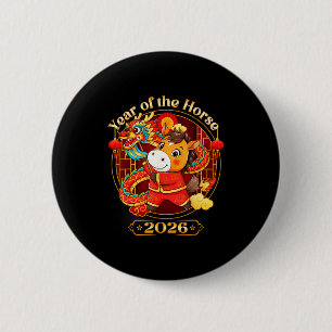 Chinesisches Neujahr 2026 Kleidung Jungen Mädchen Button