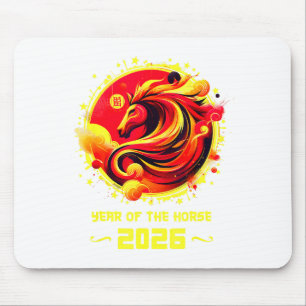 Chinesisches Neujahr 2026 Pferd Frohes Chinesische Mousepad