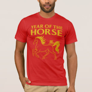 Chinesisches Neujahr 2026 Pferd im Zodiak T-Shirt