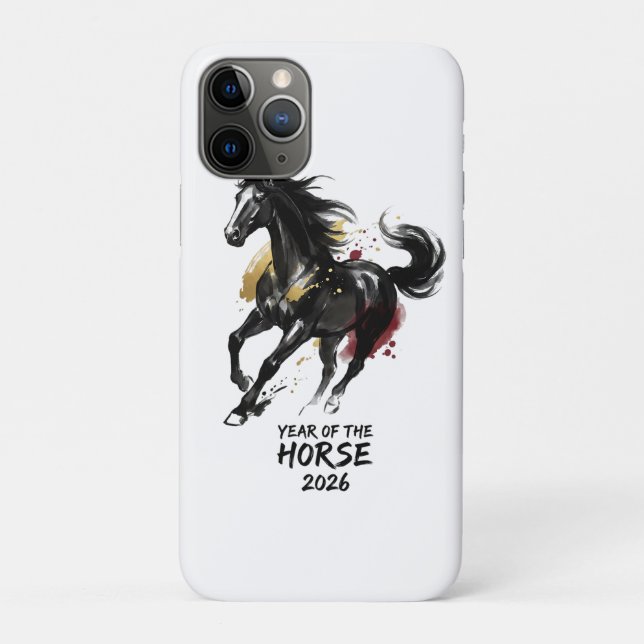 Chinesisches Neujahr 2026 Pferd Kunst Case-Mate iPhone Hülle (Rückseite)