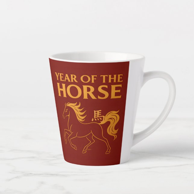 Chinesisches Neujahr 2026 Pferd Milchtasse (Rechts)