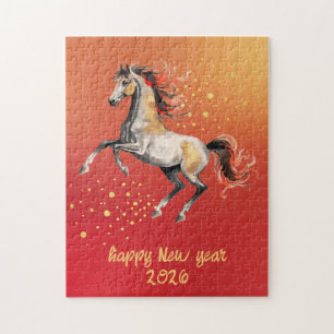Chinesisches Neujahr 2026 Pferd Neujahrsfeier Puzzle