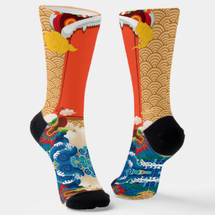 Chinesisches Neujahr der Drachensocken 2024 Socken