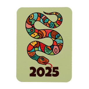Chinesisches Neujahr der Holzschlange 2025 Magnet
