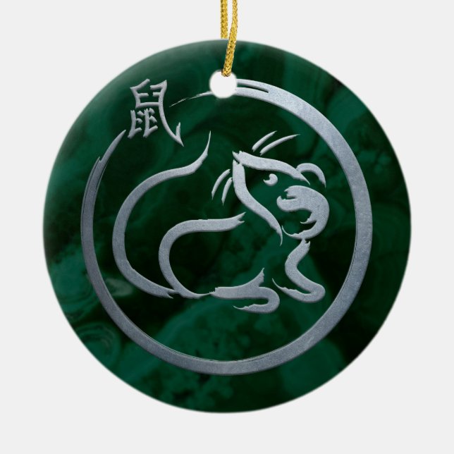 Chinesisches Neujahr der Metallräte Keramik Ornament (Vorne)
