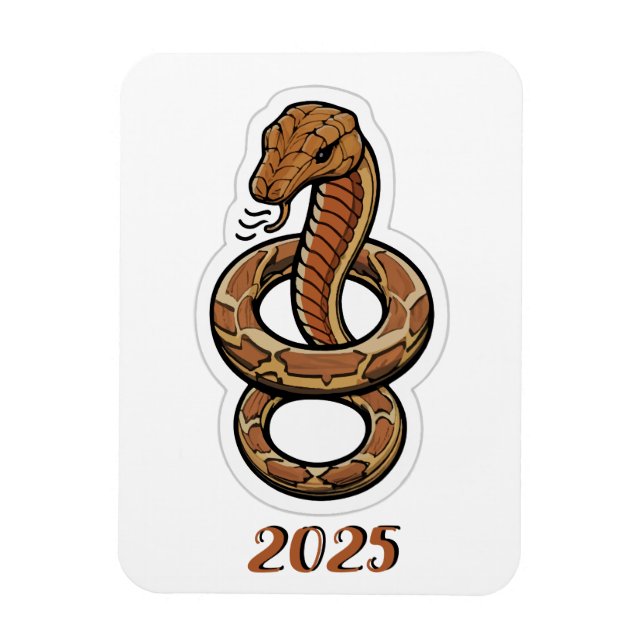 Chinesisches Neujahr der Schlange 2025 Magnet (Vertikal)
