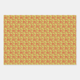 Chinesisches Neujahr der Schlange Geschenkpapier Set