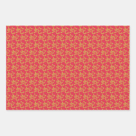 Chinesisches Neujahr der Schlange Geschenkpapier Set