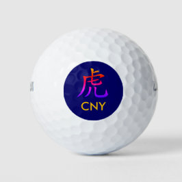 Chinesisches Neujahr der Tiger-2022-Monogramm Golfball