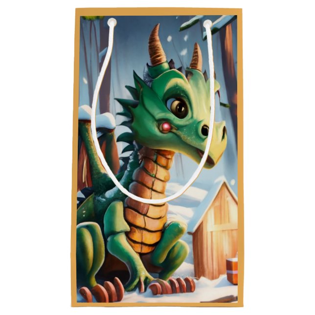 Chinesisches Neujahr des Dragon Sandstone Unterset Kleine Geschenktüte (Vorderseite)