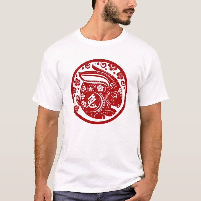 Chinesisches Neujahr des Kaninchens 2023 T-Shirt (Vorderseite)