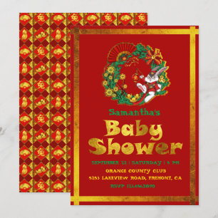 Chinesisches Neujahr des Kaninchens Einladung