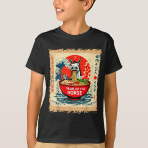Chinesisches Neujahr des Pferdes 2026 Ramen mich T-Shirt