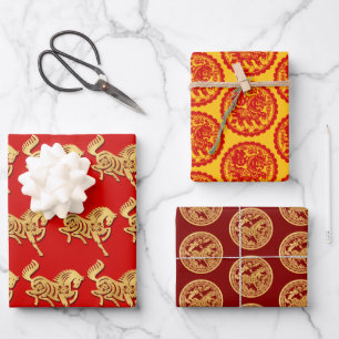 Chinesisches Neujahr des Pferdes Farbe B wählen 3W Geschenkpapier Set