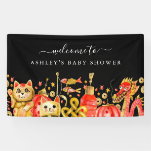 Chinesisches Neujahr  Dragon & Lucky Cat Willkomme Banner