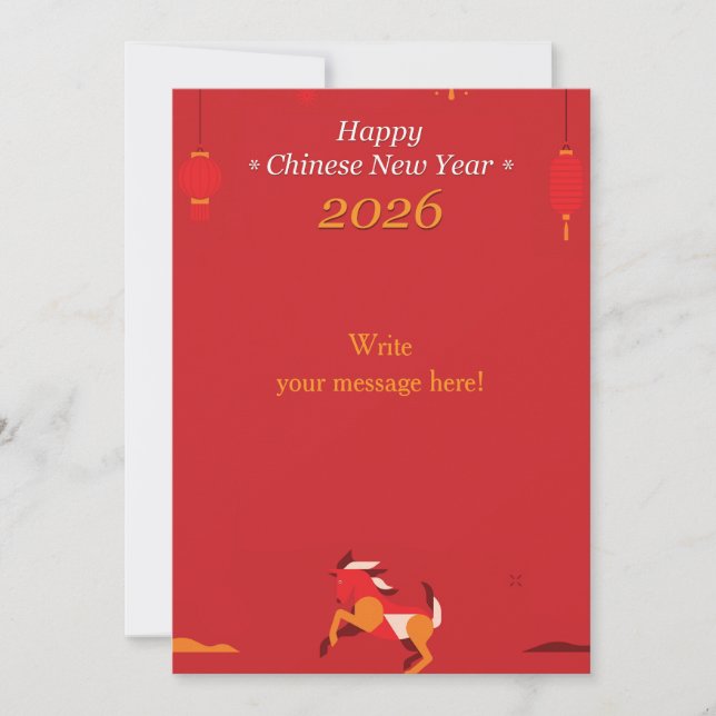 Chinesisches Neujahr Feiertagskarte (Vorderseite)