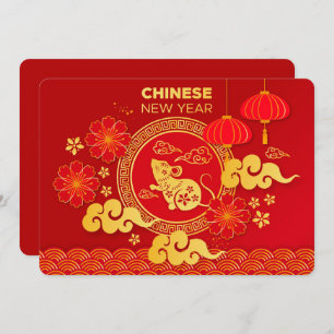 Chinesisches Neujahr Feiertagskarte
