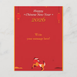 Chinesisches Neujahr Feiertagspostkarte