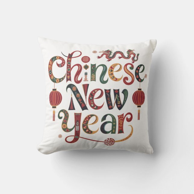 Chinesisches Neujahr Kissen (Vorderseite)